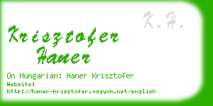 krisztofer haner business card